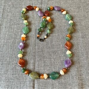 Eclectic Shades of Summer Faux Gemstone Necklace